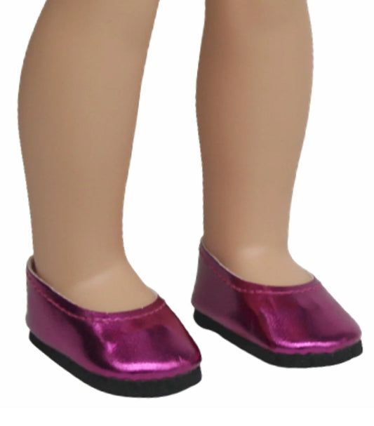 Metallic Pink Flats