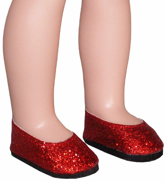 Red Glitter Flats
