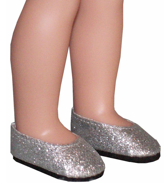 Silver Glitter Flats