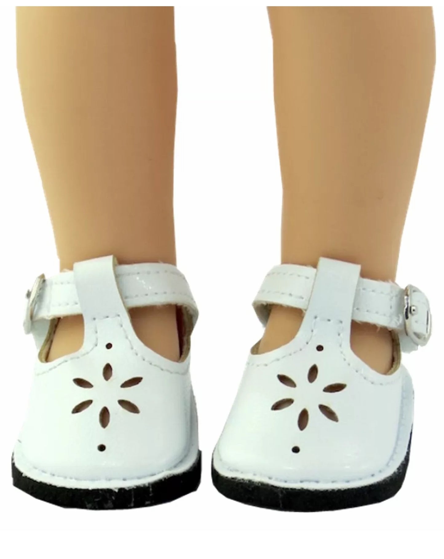 White Flower Mary Janes