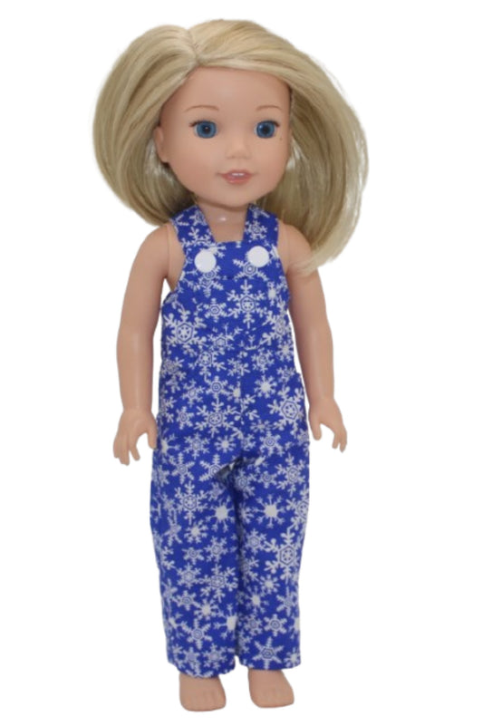 Blue Snowflake Overalls