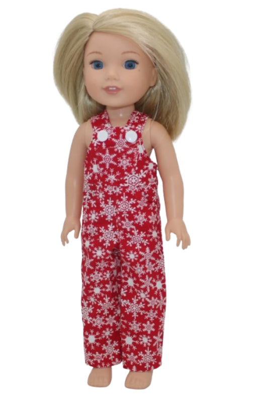 Red Snowflake Overalls