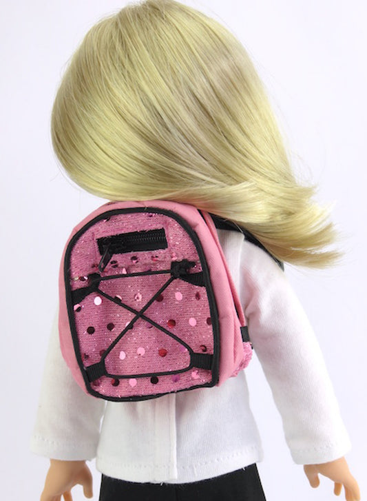 Pink Sequin Backpack