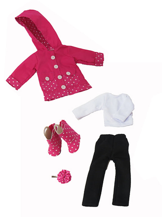 Polka Dot Raincoat Outfit