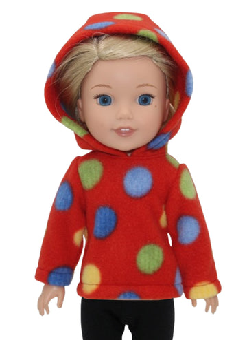 Red Polka Dot Hoodie