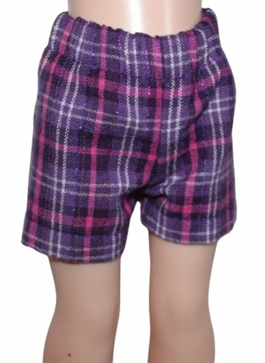 Purple & Pink Plaid Shorts