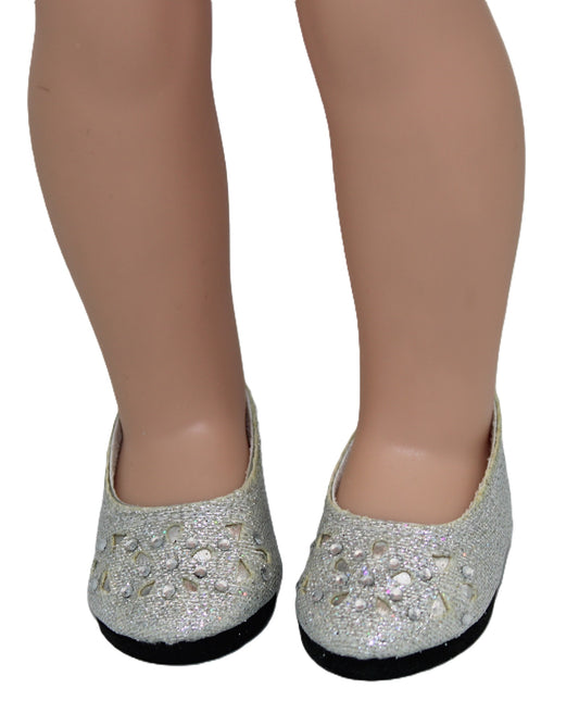 Silver Flats w/ Rhinestones