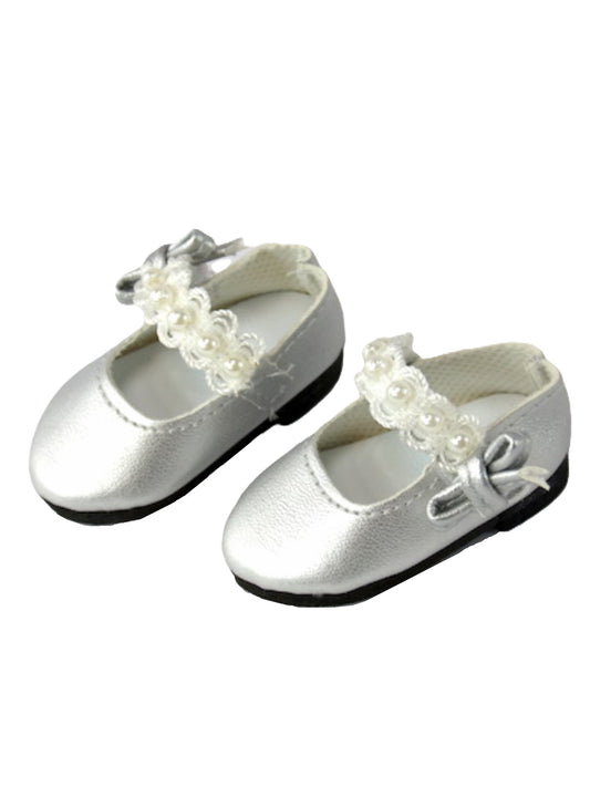 Silver Pearl Mary Janes