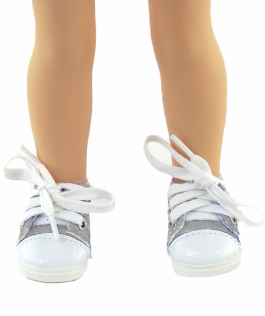 Silver Sequin Sneakers