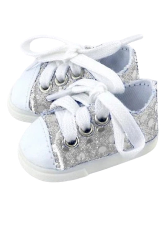 Silver Sequin Sneakers