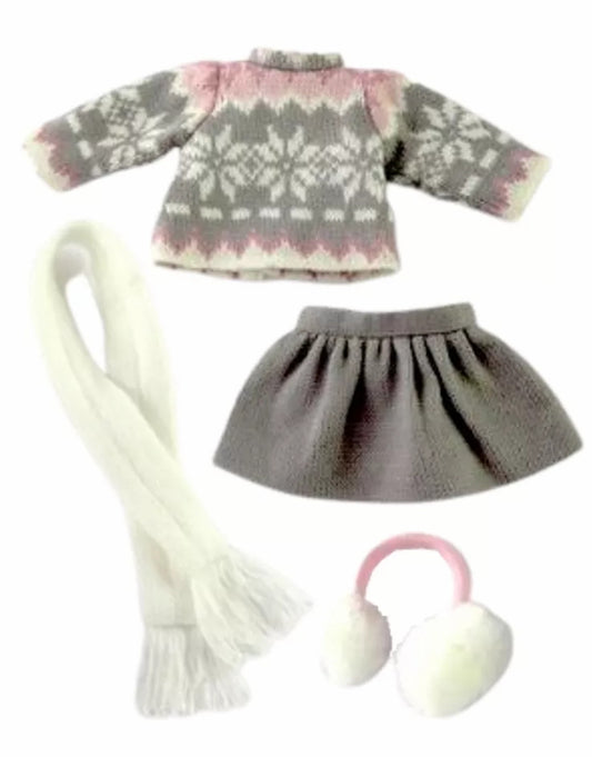 Gray & Pink Sweater Set