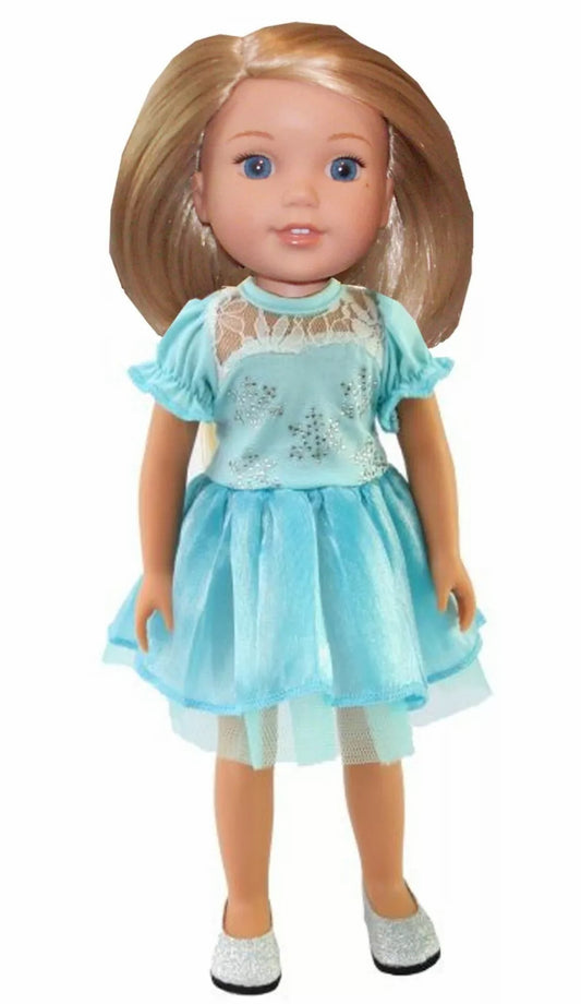 Teal Snowflake Dress