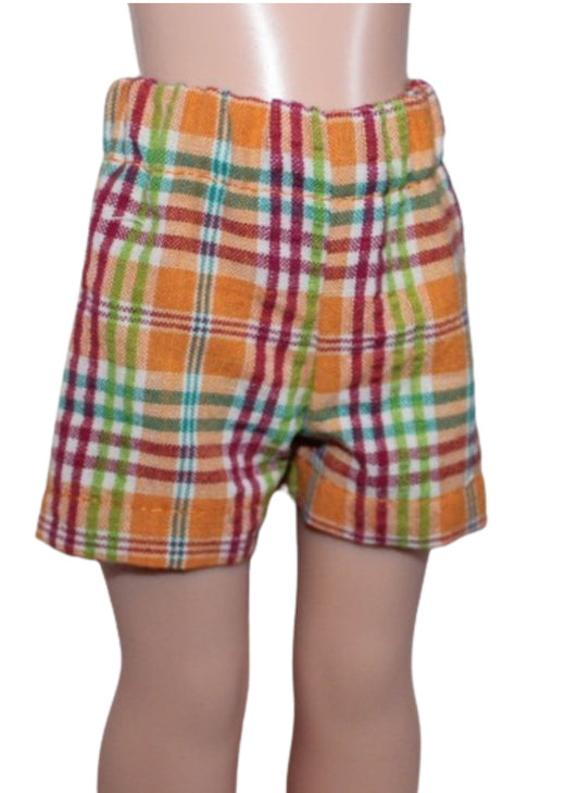 Orange Plaid Shorts
