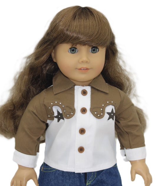 Brown/White Western Shirt