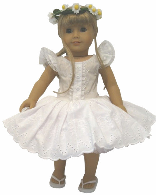 White Eyelet Lace Dress
