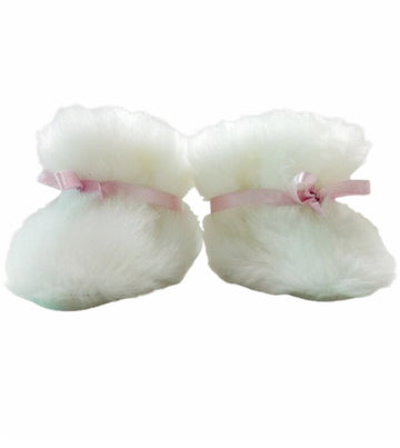 White Furry Boots