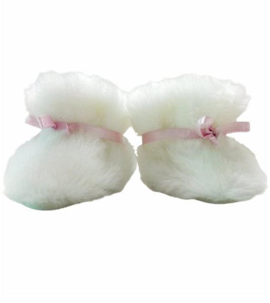 White Furry Boots