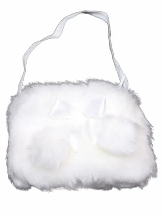 White Fur Purse
