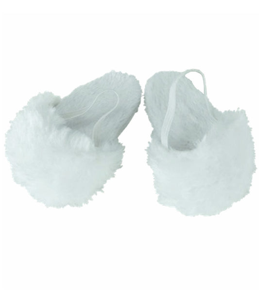 White Fuzzy Slippers