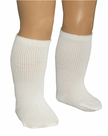 Heavy White Knee High Socks
