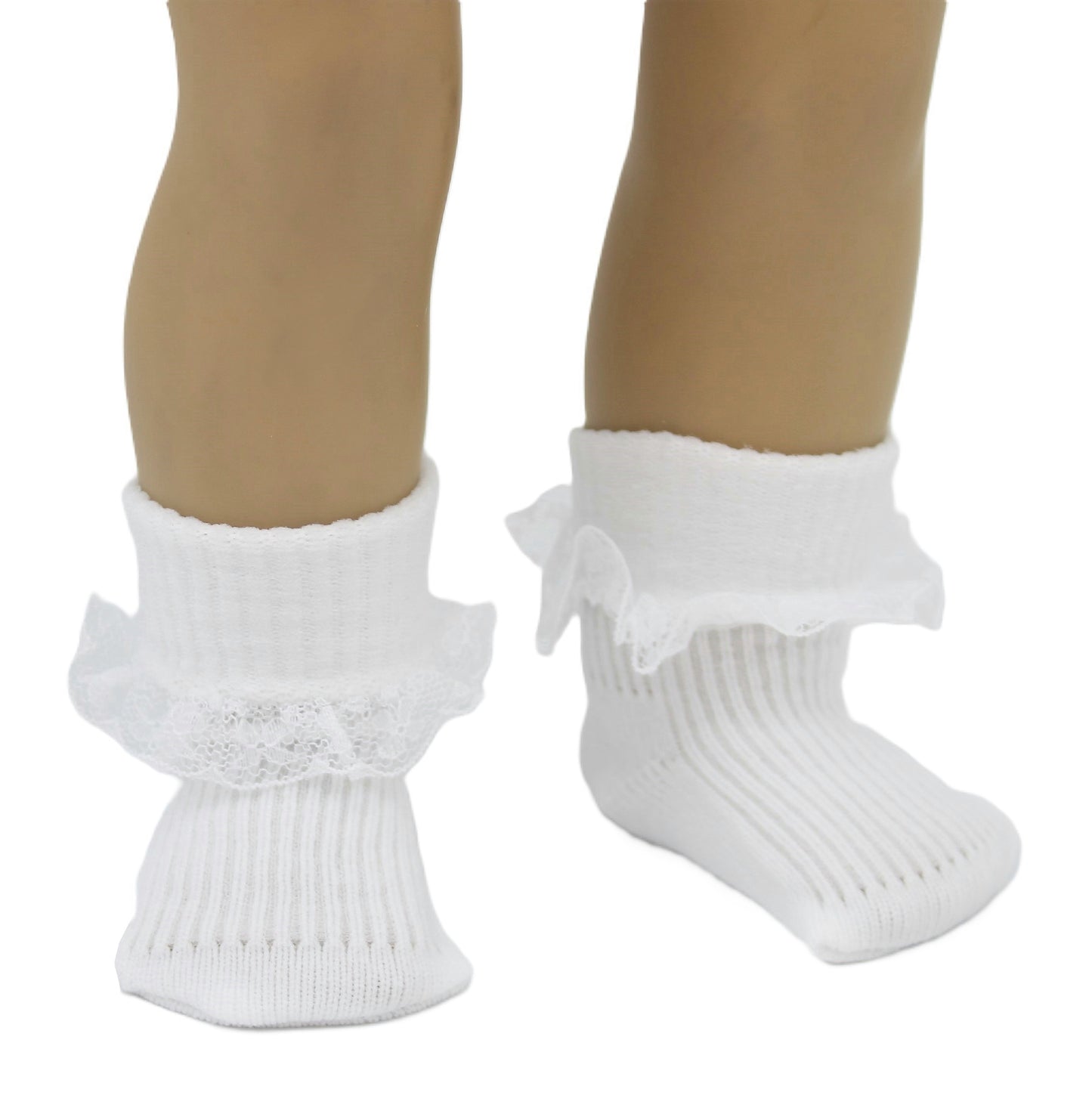 2 Pair White Anklets