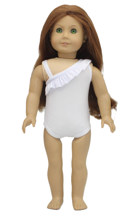 White Ruffled Swimsuit
