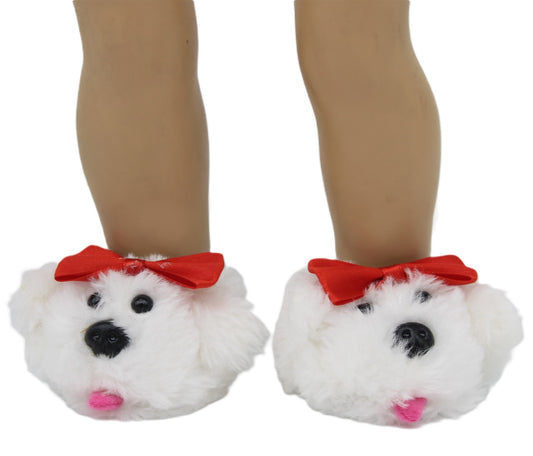 White Puppy Dog Slippers