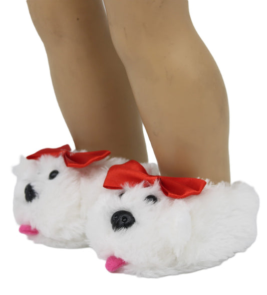 White Puppy Dog Slippers