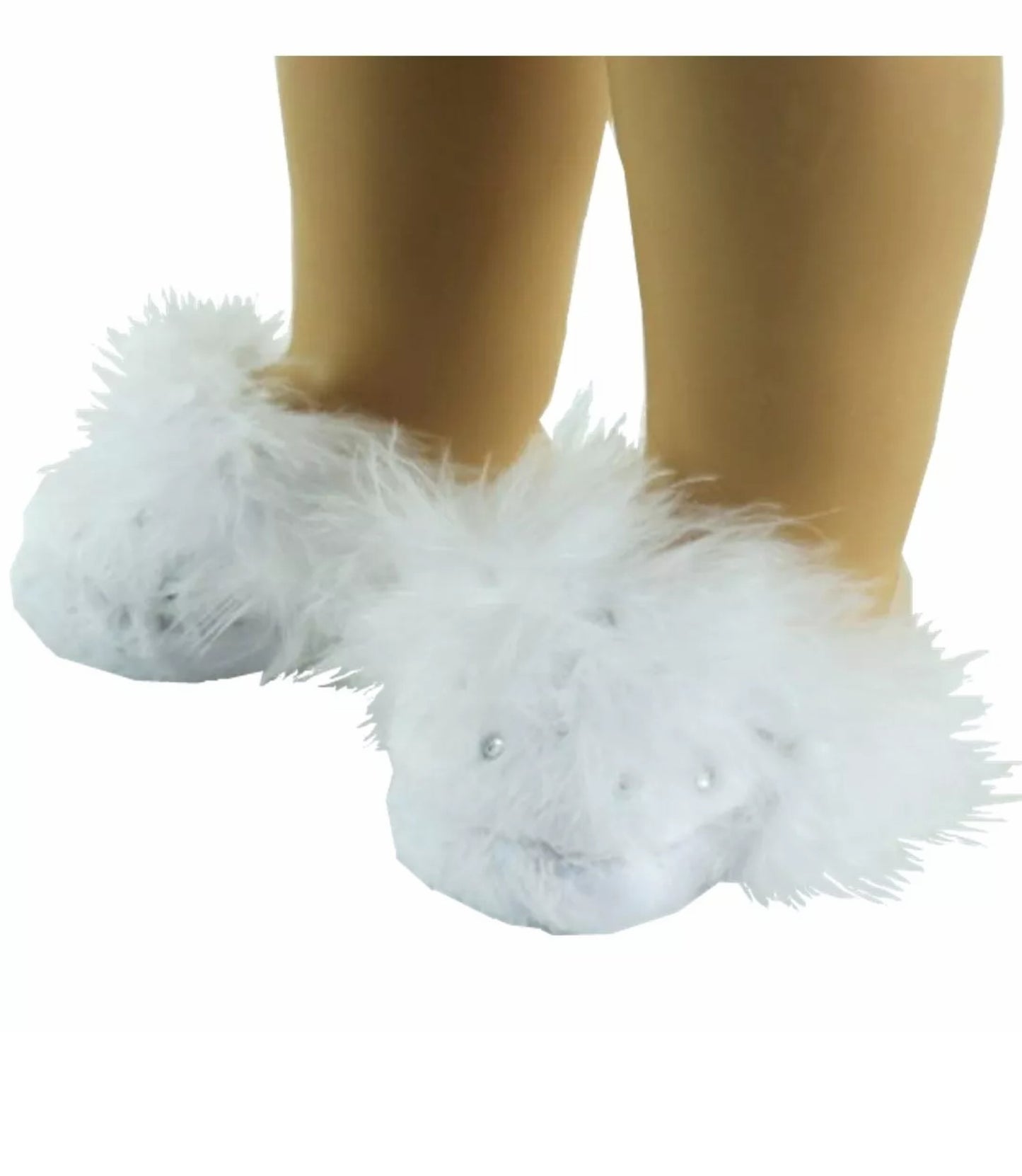 White Rhinestone Slippers