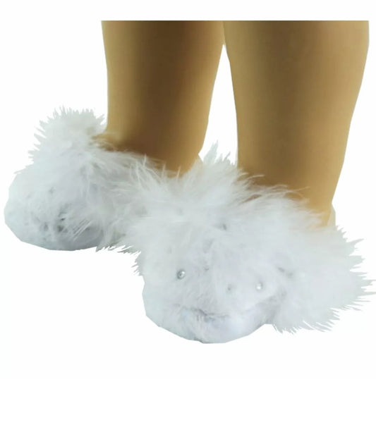 White Rhinestone Slippers