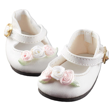 White Mary Janes w/Rosettes