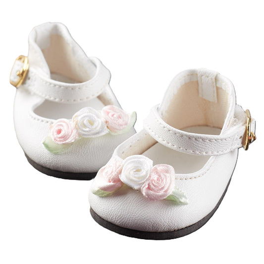 White Mary Janes w/Rosettes