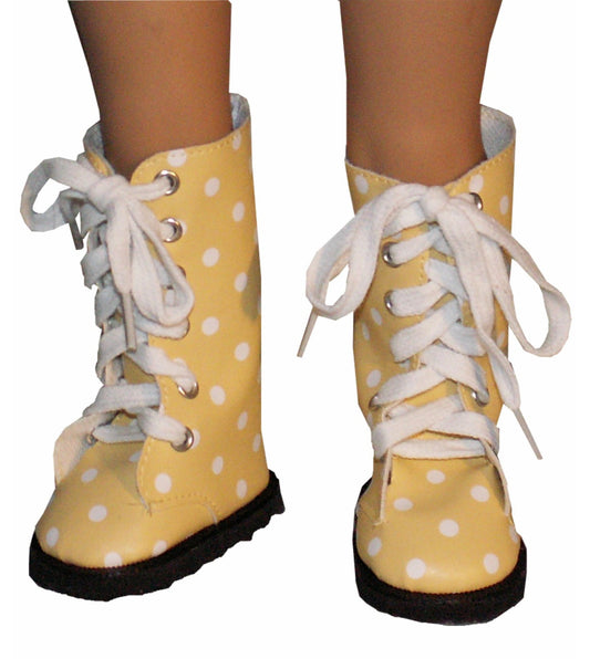 Yellow Polka Dot Boots